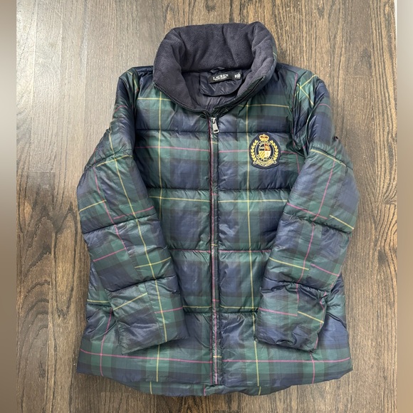 Ralph Lauren, Navy Plaid, Puffer Coat, Small, Never been worn - Picture 5 of 5